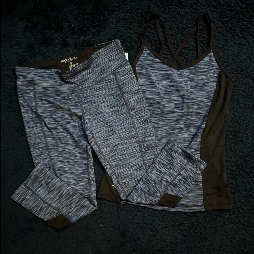 Black and Blue Women's Activewear Set